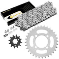 Drive Chain & Sprockets Kit fits Yamaha Grizzly 125 YFM125G YFM125 G 04-12 White