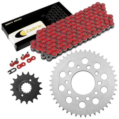 Red Drive Chain And Sprocket Kit for Honda VF750F V45 Interceptor 1983 1984