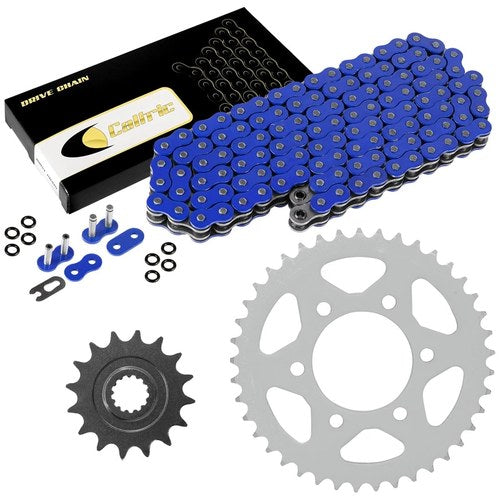 Blue O-Ring Drive Chain & Sprockets Kit for Kawasaki ZX-9R Ninja ZX900 2002 03