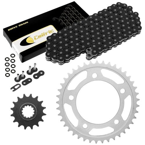 Black O-Ring Drive Chain & Sprockets Kit for Honda VTR1000F Superhawk 1998-2005