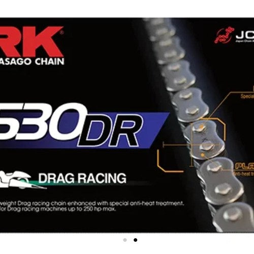 2006-2023 Kawasaki ZX14/R RK Drag Racing Chain 530 Pitch - 150 Link - 250 HP