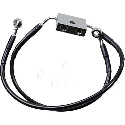 Drag Specialties Front Brake Line - XL - Black | 614743-BLK