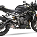 Triumph Street Triple 18-20 AT2 Stainless SLIP-ON Exhaust W/ Stainless Muffler