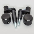 Kawasaki 2018-2023 Ninja 400 Woodcraft Racing Frame Sliders - Black Pucks