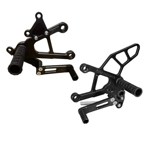 Kawasaki 2019-2026 Ninja ZX6R Woodcraft Racing Rearsets / Footpegs -COMPLETE Kit