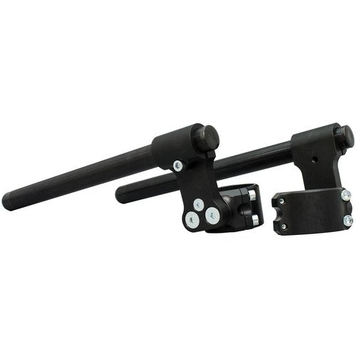 Woodcraft Racing 53mm 3 Piece Clipon Handlebar Kit With 2.5" Inch Rise - Black
