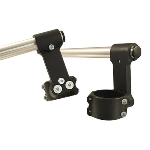 Woodcraft Racing 48mm 3 Piece Clipon Handlebar Kit With 3" Inch Rise - Silver