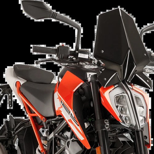 KTM 2017-2022 390 Duke Puig Windscreen Next Gen Naked Sport Black 16.25"