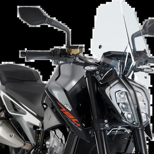 KTM 2018-2023 790 890 Duke Puig Windscreen Next Gen Naked Sport Clear 16 1/4"
