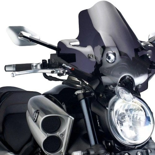 Yamaha 2009-2020 VMX1700 V-MAX Puig Windscreen Naked New Gen Sport Dark Smoke