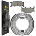 Front Brake Pads and Rear Brake Shoes for Yamaha XV250 V-Star 250 2008-2024