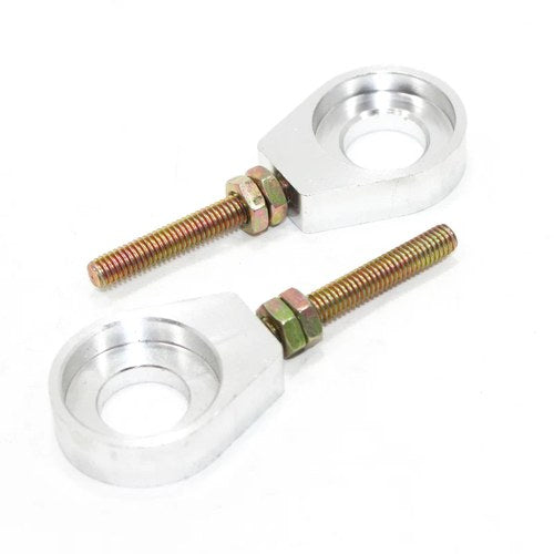 Silver 15mm 76mm Chain Adjuster BoltsTensioner Pit Pro Trail Quad Dirt Bike ATV
