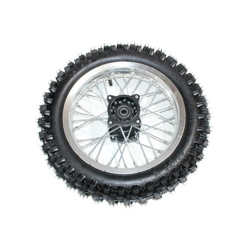 Silver 15mm Axle 3.00 - 12 12" Inch Rear Wheel Rim Tyre Tire Pit Pro Dirt Bike
