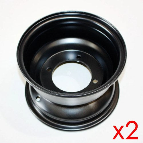 2X Black 19X7.00 – 8 8“ Inch 4 Stud Front Wheel Rim Quad Dirt Bike ATV Buggy