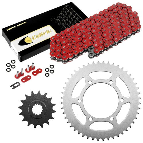 Red O-Ring Drive Chain & Sprockets Kit for Yamaha R6 YZF-R6 2003 2004 2005