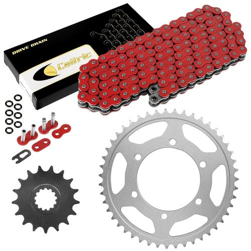 Caltric Red O-Ring Drive Chain and Sprockets Kit for Yamaha R1 YZF-R1 2009-2014