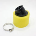 Yellow 41mm 42mm Bent Angled Foam Air Filter Pod Pit Quad Dirt Bike ATV Buggy