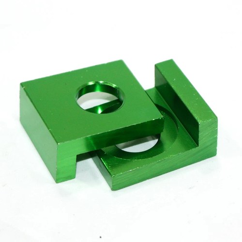Green 15mm Alloy Chain Adjuster Block Tensioner Pit Pro Quad Trail Dirt Bike ATV