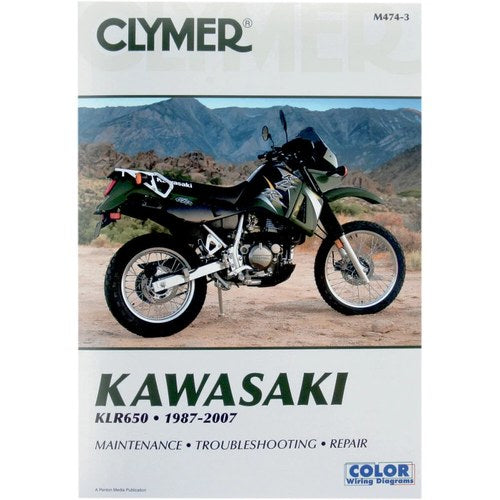 Clymer Physical Book for Kawasaki KLR650 1987-2007 | M474-3