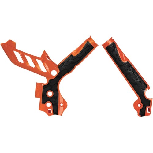 Acerbis X-Grip Frame Guards (Orange/Black) 2374251008