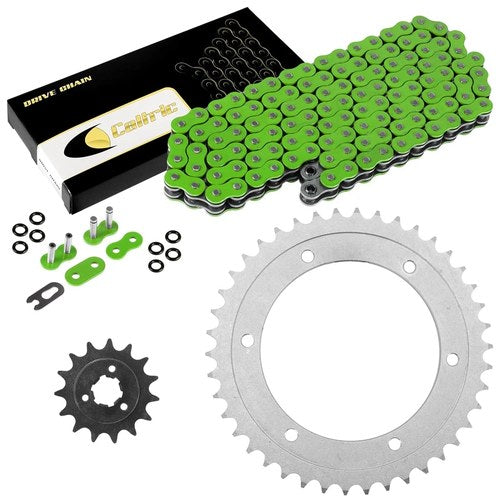 Green O-Ring Drive Chain & Sprockets Kit for Suzuki DR650SE 1996-2017