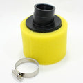 Yellow 35mm Angle Bent Foam Air Filter Pod Cleaner Pit Quad Dirt Bike ATV Buggy