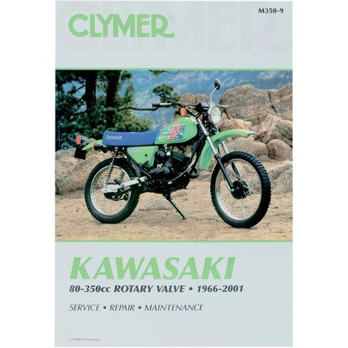 Clymer Physical Book for Kawasaki 80-350cc Rotary Valve 1966-2001 | M350-9