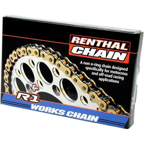 Renthal 420 R1 MX Works Series Non-Sealed Chain (Gold) 120 Links
