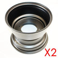 2X Black 10“ 10 Inch 110mm Hole 4 Stud Rear Wheel Rim Quad Dirt Bike ATV Buggy