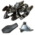 Black Plastics Fairing Fender Guards Kit Seat Fuel Tank 125cc Quad Dirt Bike ATV