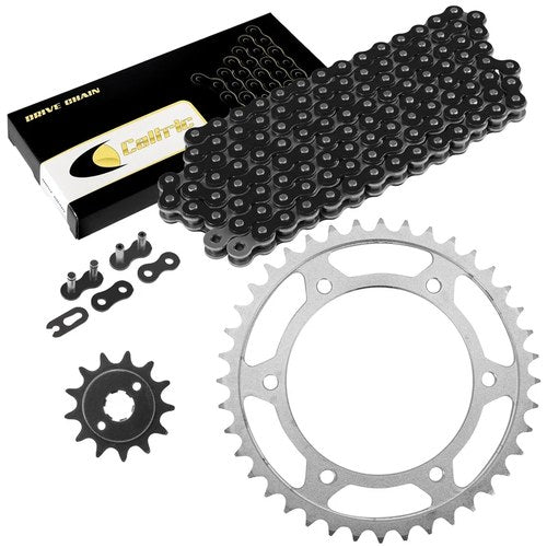 Black Drive Chain And Sprocket Kit for Honda XR250L 1991-1996