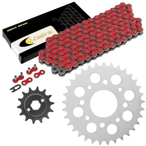 Red Drive Chain And Sprocket Kit for Honda CMX250C Rebel 250 1985-2016