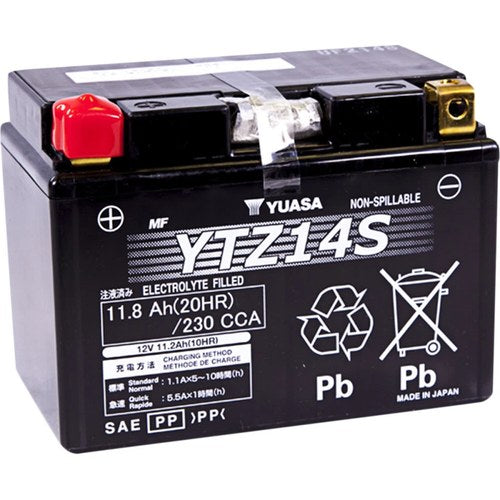 Yuasa Factory-Activated High Performance Maintenance-Free Agm Battery (YTZ14S)