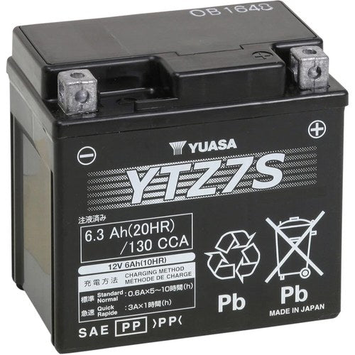 Yuasa Factory-Activated High Performance Maintenance-Free Agm Battery (YTZ7S)