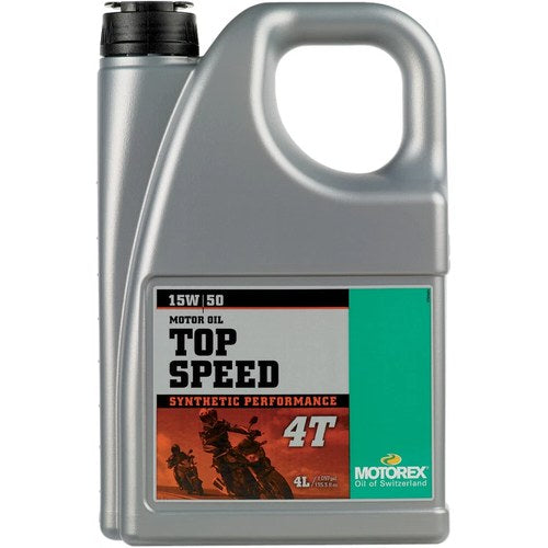 Motorex Top Speed 4T Full Synthetic 4-Stroke Engine/Motor Oil (15W-50) 4 Liter