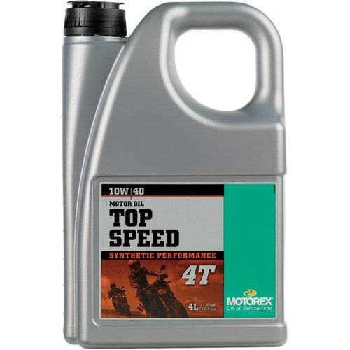 Motorex Top Speed 4T Full Synthetic 4-Stroke Engine/Motor Oil (10W-40) 4 Liter
