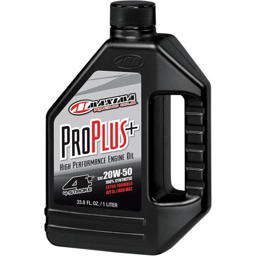 Maxima Racing Oil Pro Plus+ 4T Synthetic 4-Stroke Motor Oil | 20W-50 | 1 Liter