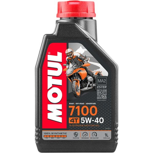 Motul 7100 4T Full-Synthetic 4-Stroke Engine/Motor Oil | 5W-40 (1 Liter) 104086