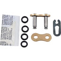 EK Chains 520 SRX2 Series Skj QX-Ring Clip Master Connecting Link (Gold)