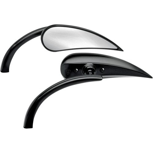 Arlen Ness - 13-400 - Micro Die-Cast Rad II Teardrop Mirror, Left - Black