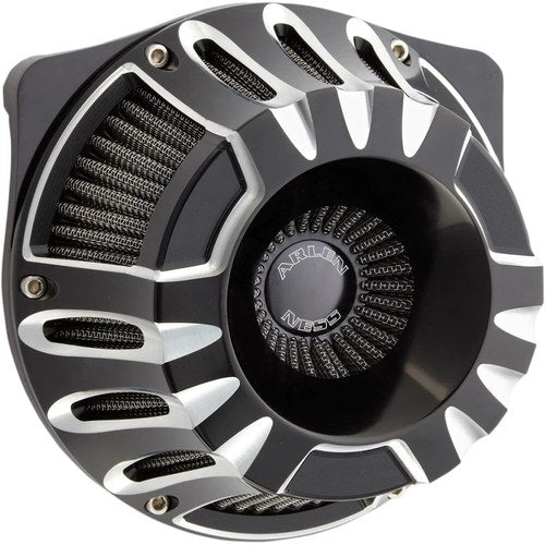 Arlen Ness - 18-929 - Inverted Series Air Cleaner Kit, Deep Cut - Black