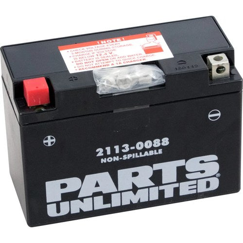 Parts Unlimited Factory-Activated Agm Maintenance-Free Battery YT9B-4/YT9B-BS