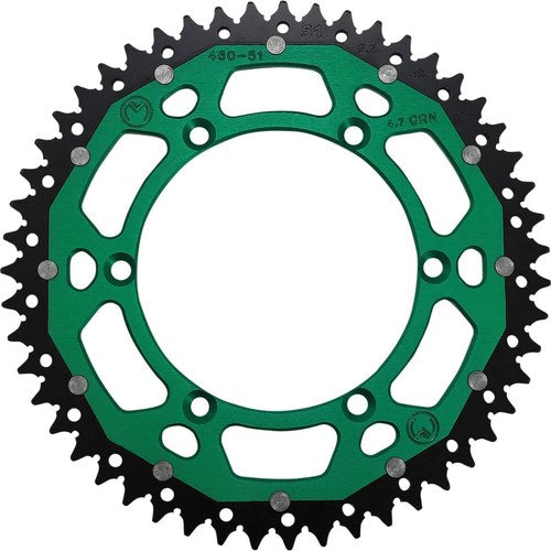 Moose Racing 51T Dual Rear Sprocket (Green) 51-tooth | 1210-1497