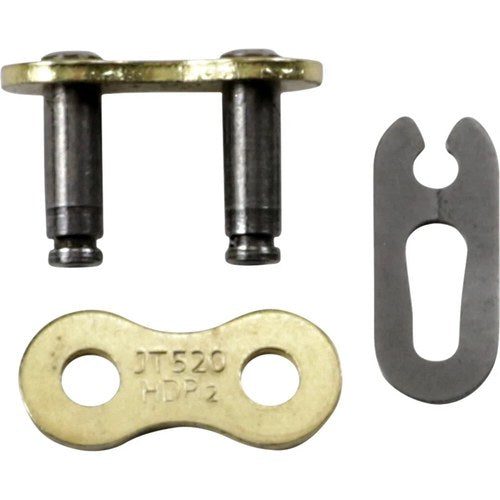 JT Chains 520 Hdr Super Competition Non-Sealed Clip Connecting Link (Gold/Black)