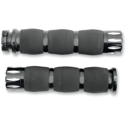 Avon Air Cushion Grips 1" for Metric Cruisers (RIVAL Anodized Black)