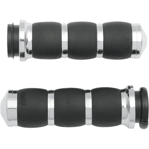 Avon Velvet Air Grips for H-D Motorcycles w/Fly-By-Wire Throttle (Chrome)