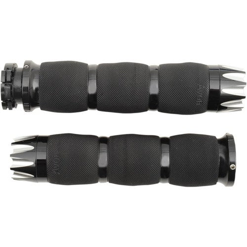 Avon Air Cushion Grips 1" for Metric Cruisers (EXCALIBUR Anodized Black)