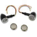 Drag Specialties LED Mini Deuce Marker Light Kit (Gloss Black/Amber LED)