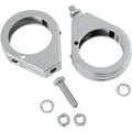 Drag Specialties Turn Signal Fork Clamps (Chrome) 49mm Grooved
