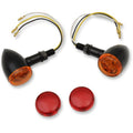Drag Specialties LED Mini Deuce Marker Light Kit (Gloss Black/White LED)
